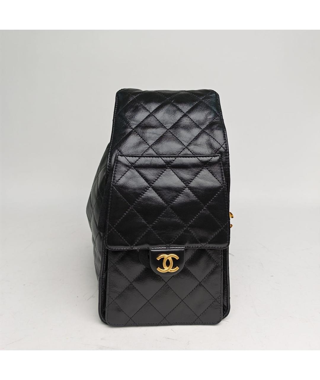 CHANEL Черная кожаная сумка через плечо, фото 5