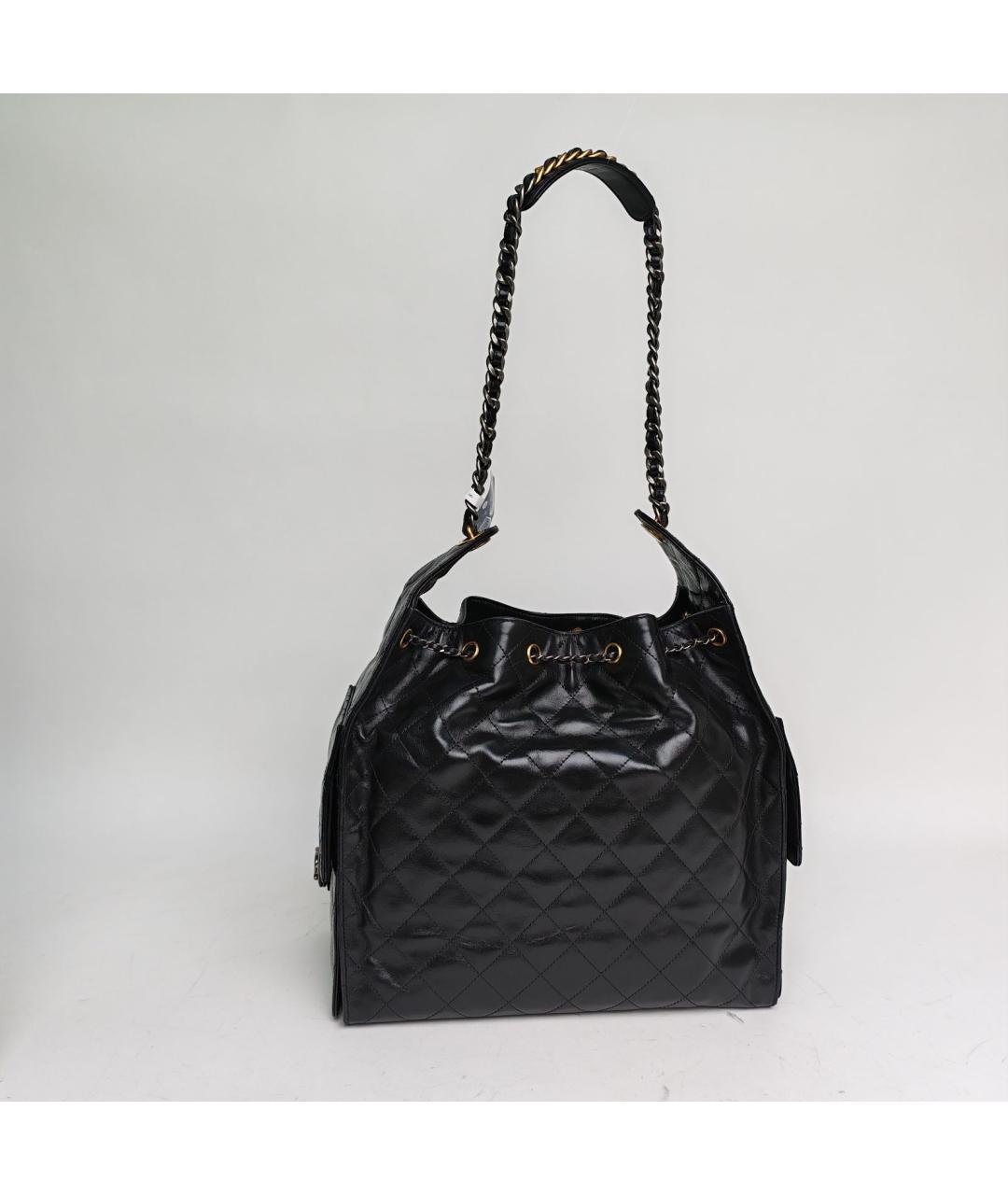 CHANEL Черная кожаная сумка через плечо, фото 4