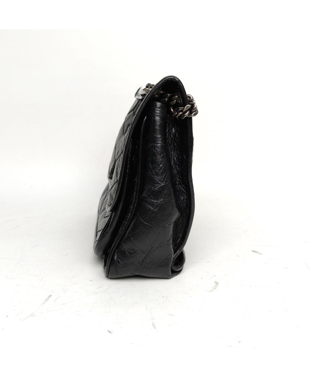 SAINT LAURENT Черная кожаная сумка через плечо, фото 3