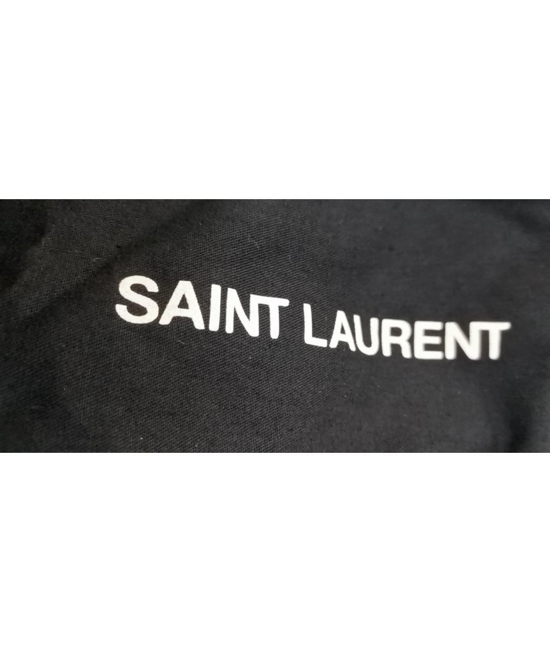 SAINT LAURENT Черная кожаная сумка через плечо, фото 8