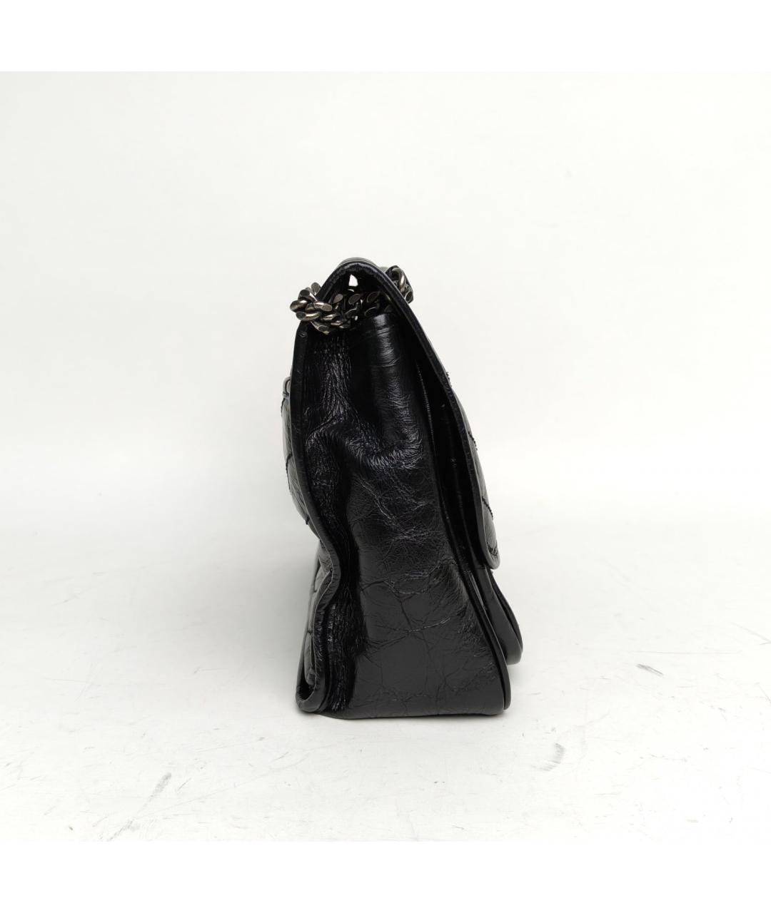 SAINT LAURENT Черная кожаная сумка через плечо, фото 5