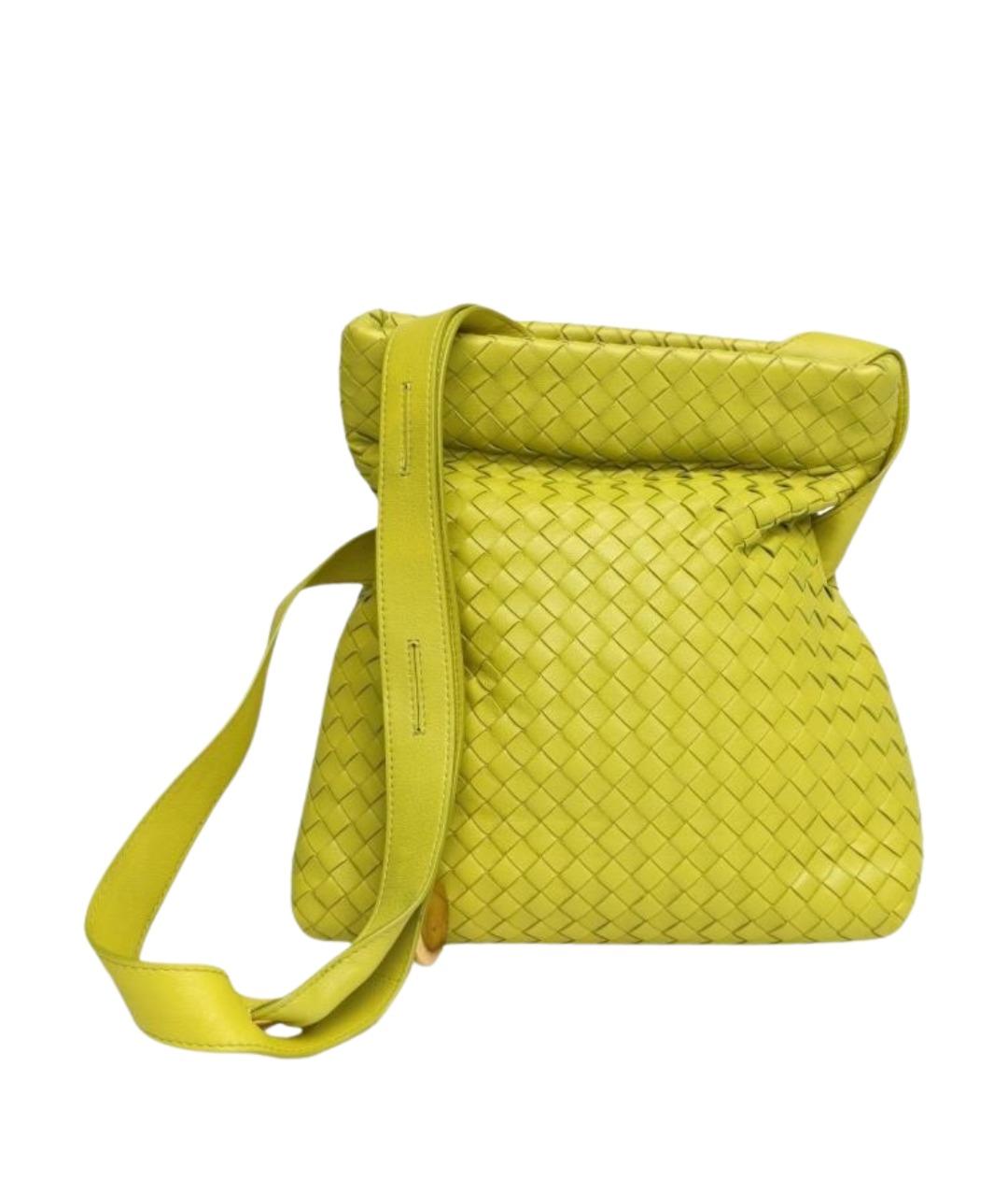 BOTTEGA VENETA Желтая кожаная сумка через плечо, фото 1