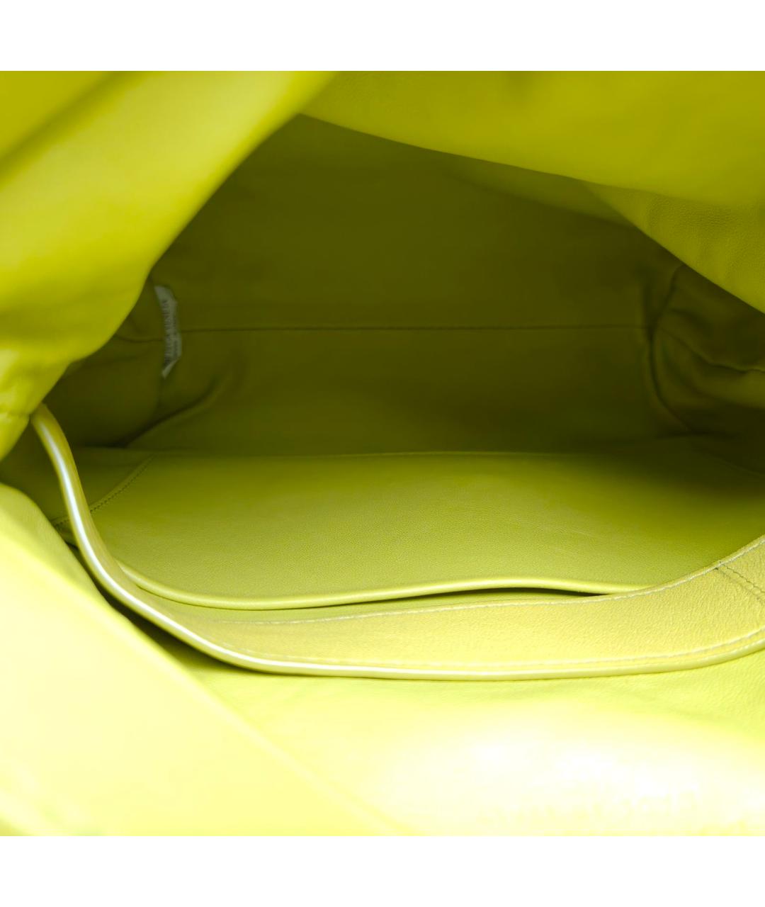 BOTTEGA VENETA Желтая кожаная сумка через плечо, фото 7