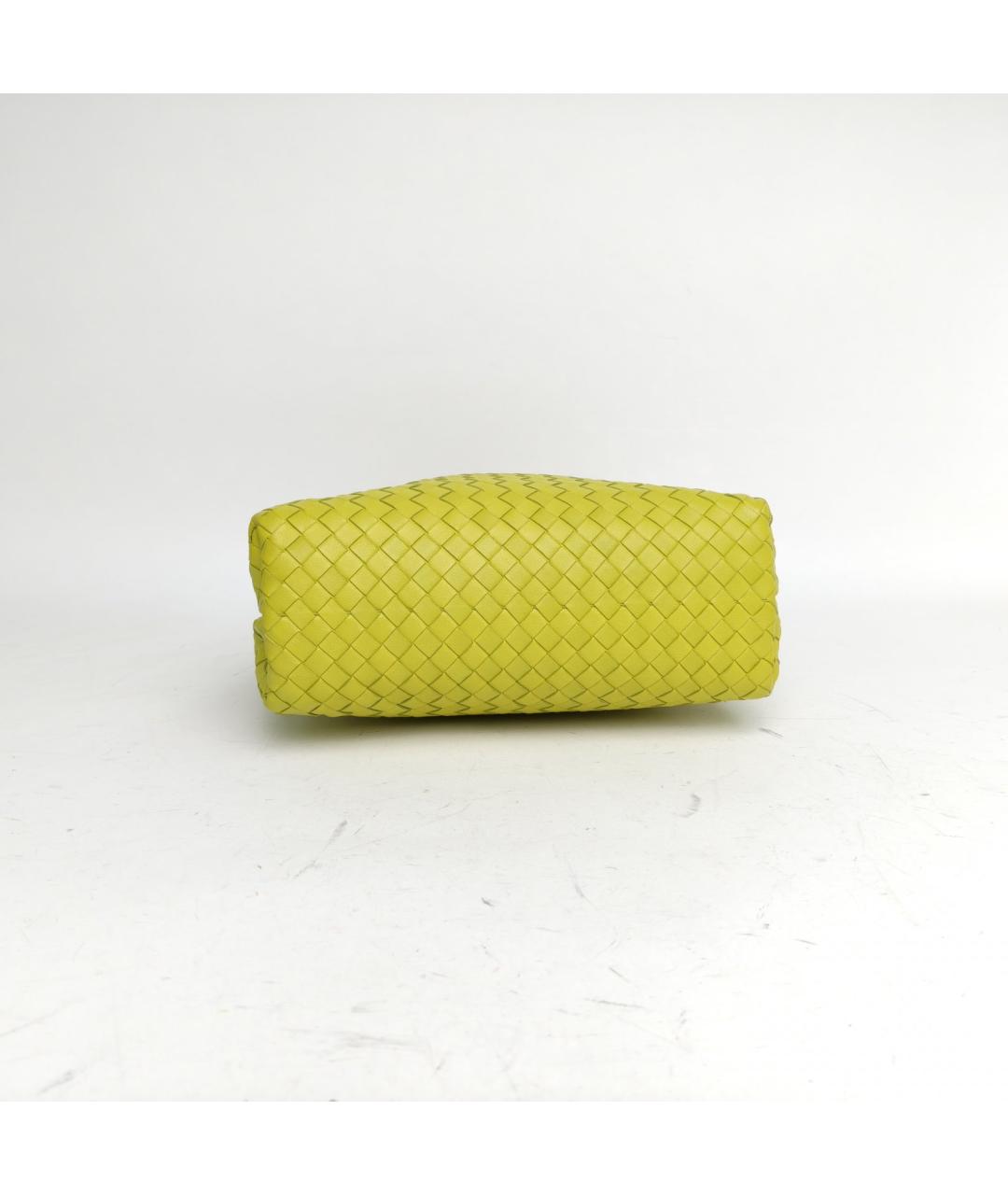BOTTEGA VENETA Желтая кожаная сумка через плечо, фото 6
