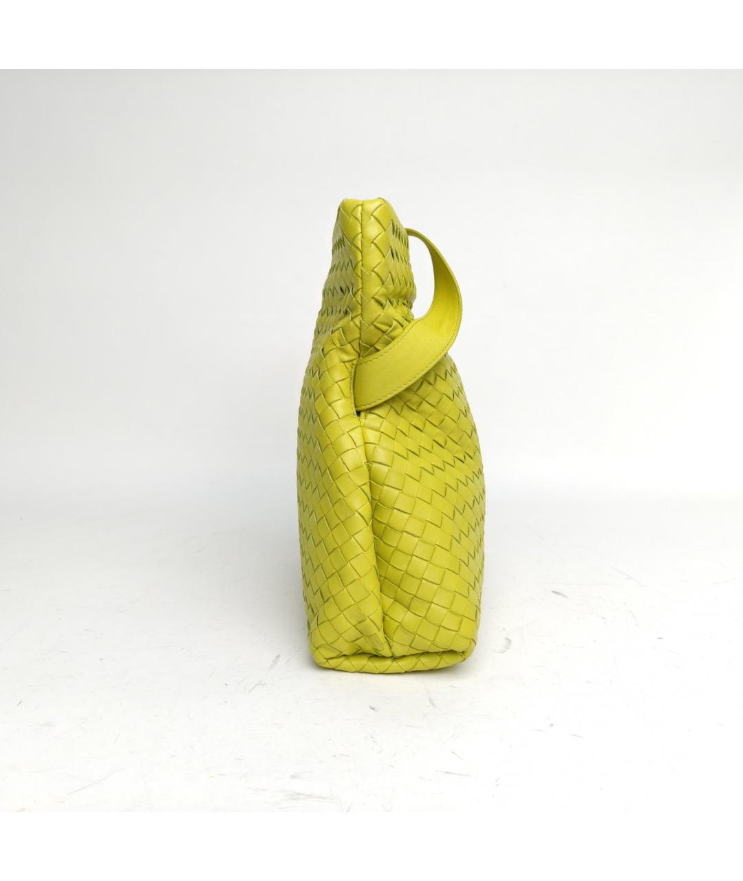 BOTTEGA VENETA Желтая кожаная сумка через плечо, фото 5