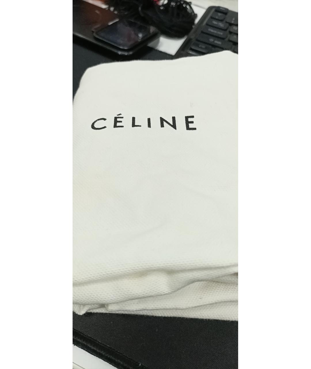 CELINE Коричневая кожаная сумка с короткими ручками, фото 9