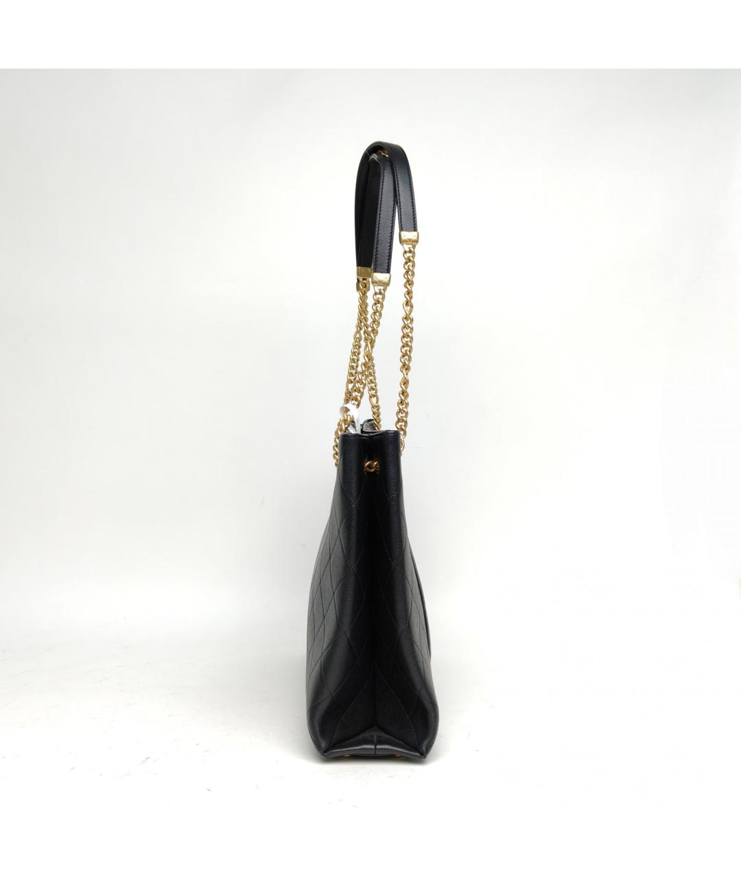 CHANEL Черная кожаная сумка через плечо, фото 5