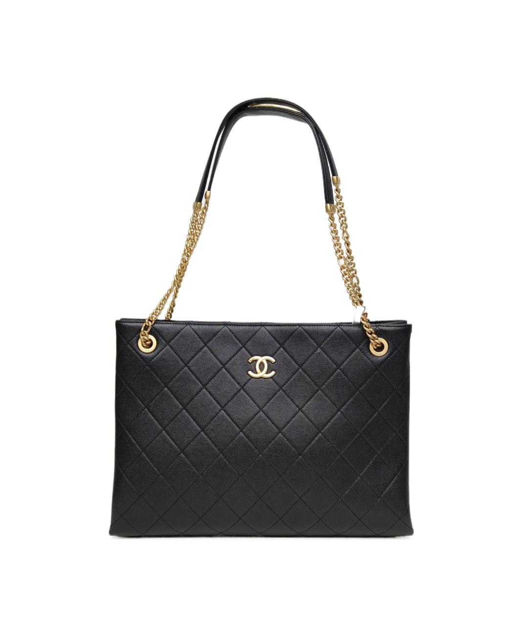 CHANEL Черная кожаная сумка через плечо, фото 1