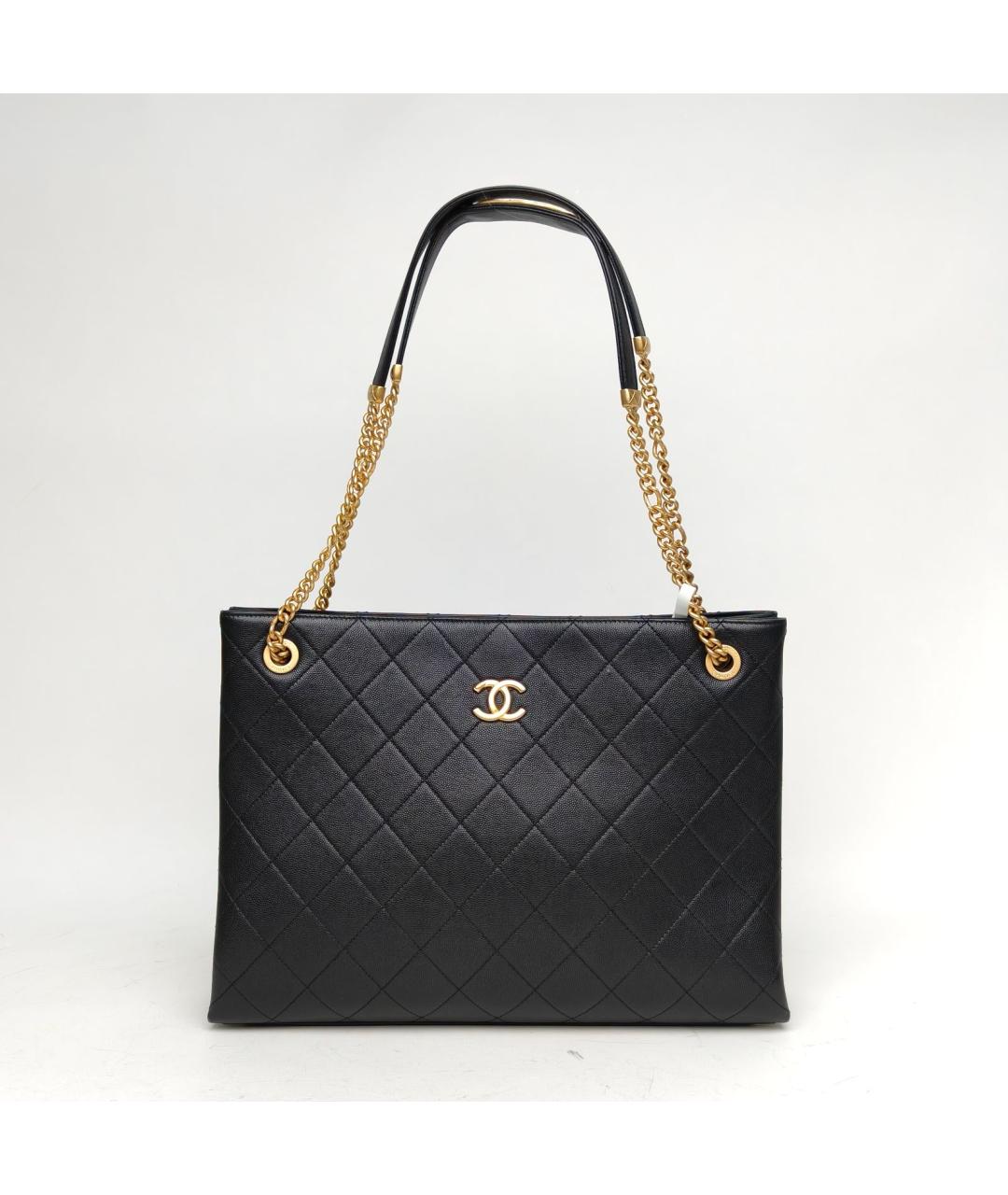 CHANEL Черная кожаная сумка через плечо, фото 2