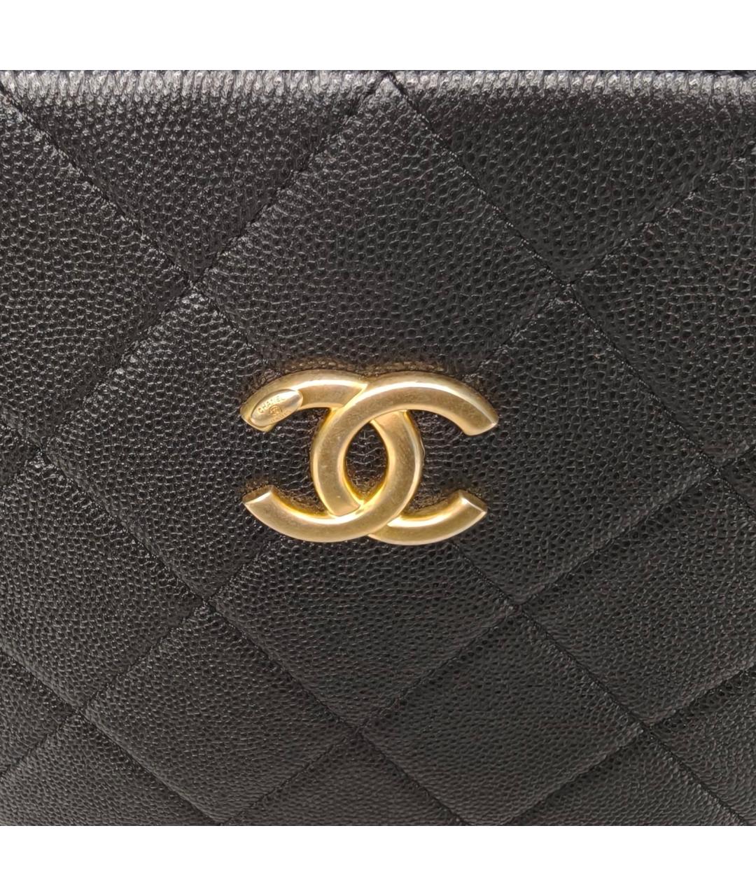 CHANEL Черная кожаная сумка через плечо, фото 7