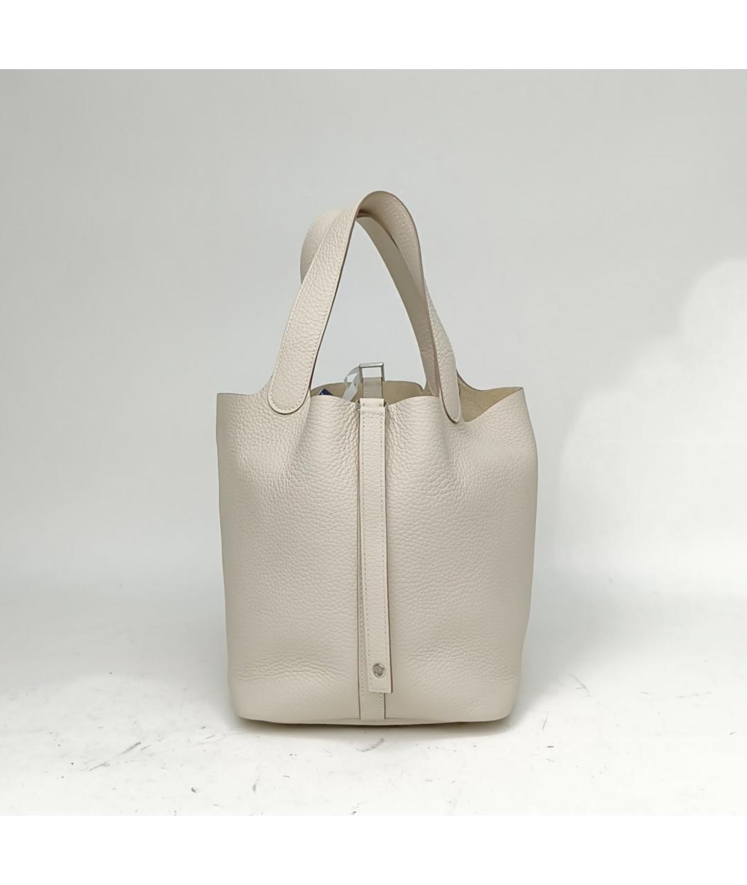 HERMES Бежевая кожаная сумка через плечо, фото 4