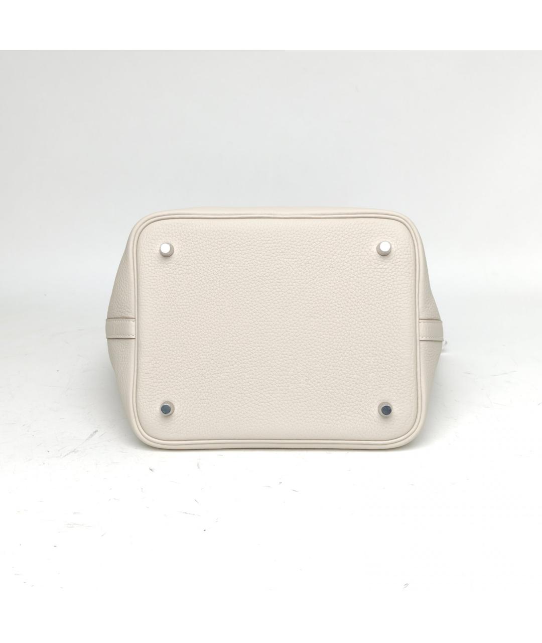 HERMES Бежевая кожаная сумка через плечо, фото 6