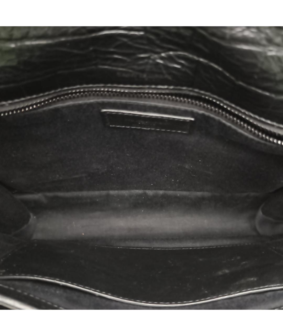SAINT LAURENT Черная кожаная сумка через плечо, фото 8