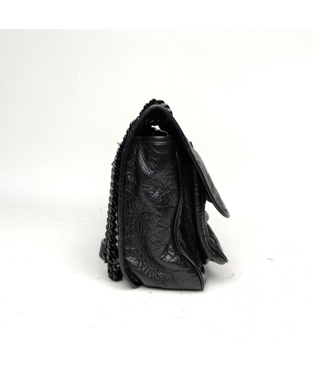 SAINT LAURENT Черная кожаная сумка через плечо, фото 5