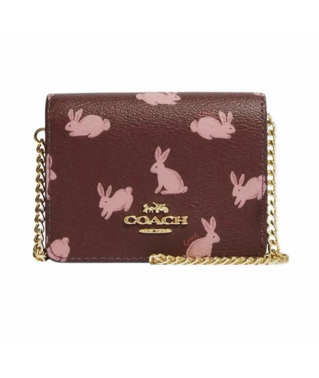 COACH Бордовая сумка через плечо, фото 4