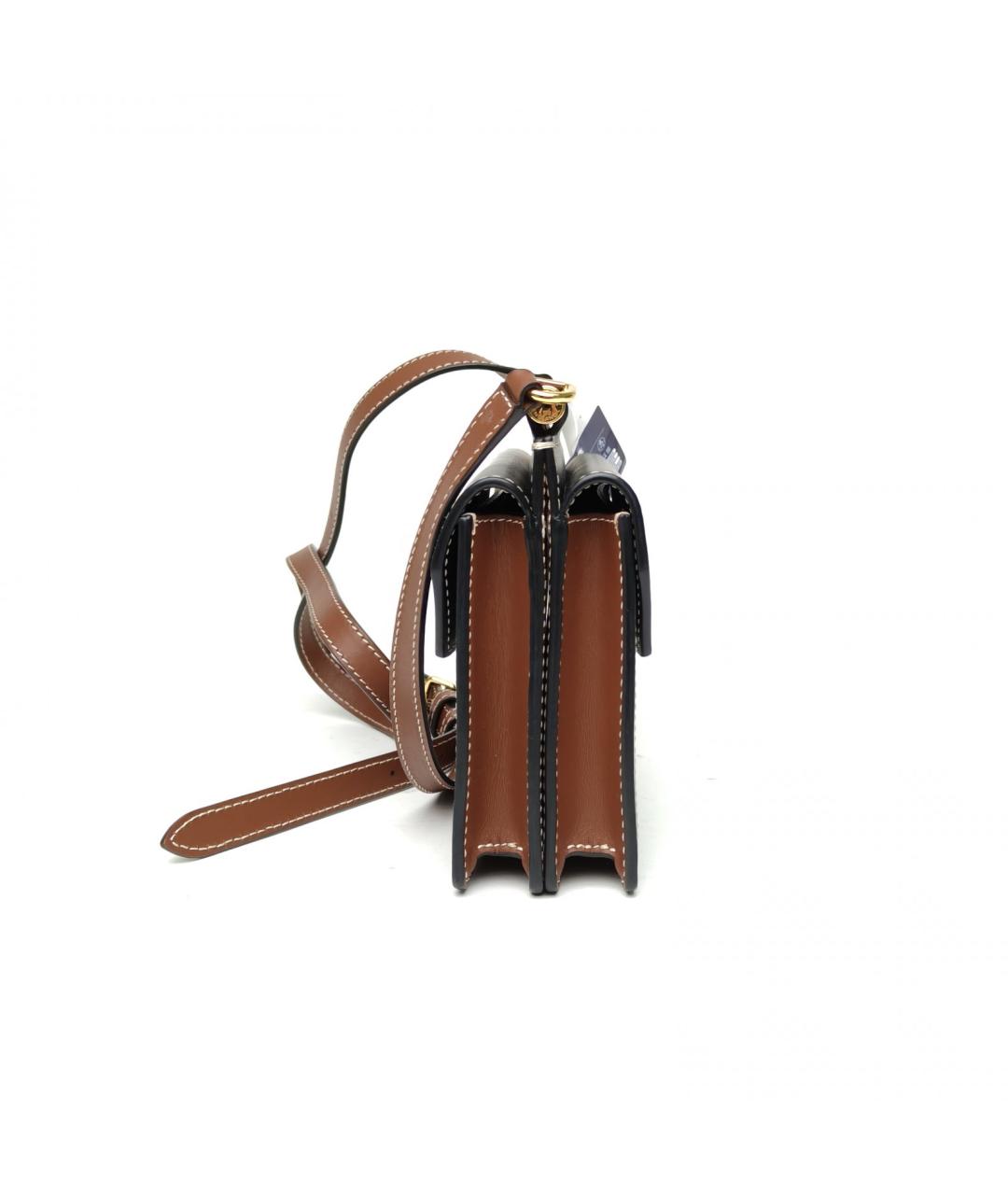 BURBERRY Черная кожаная сумка через плечо, фото 5