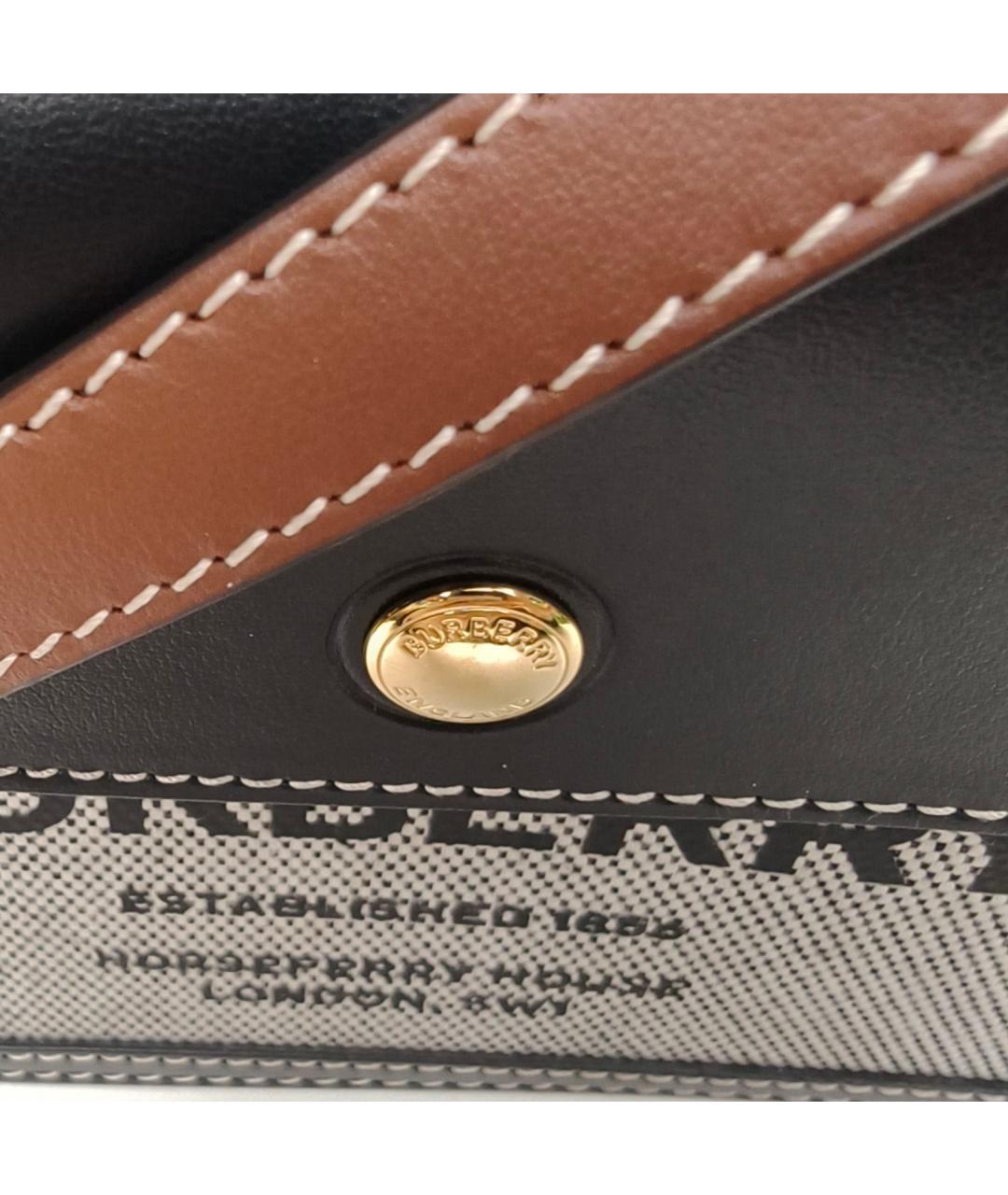 BURBERRY Черная кожаная сумка через плечо, фото 7