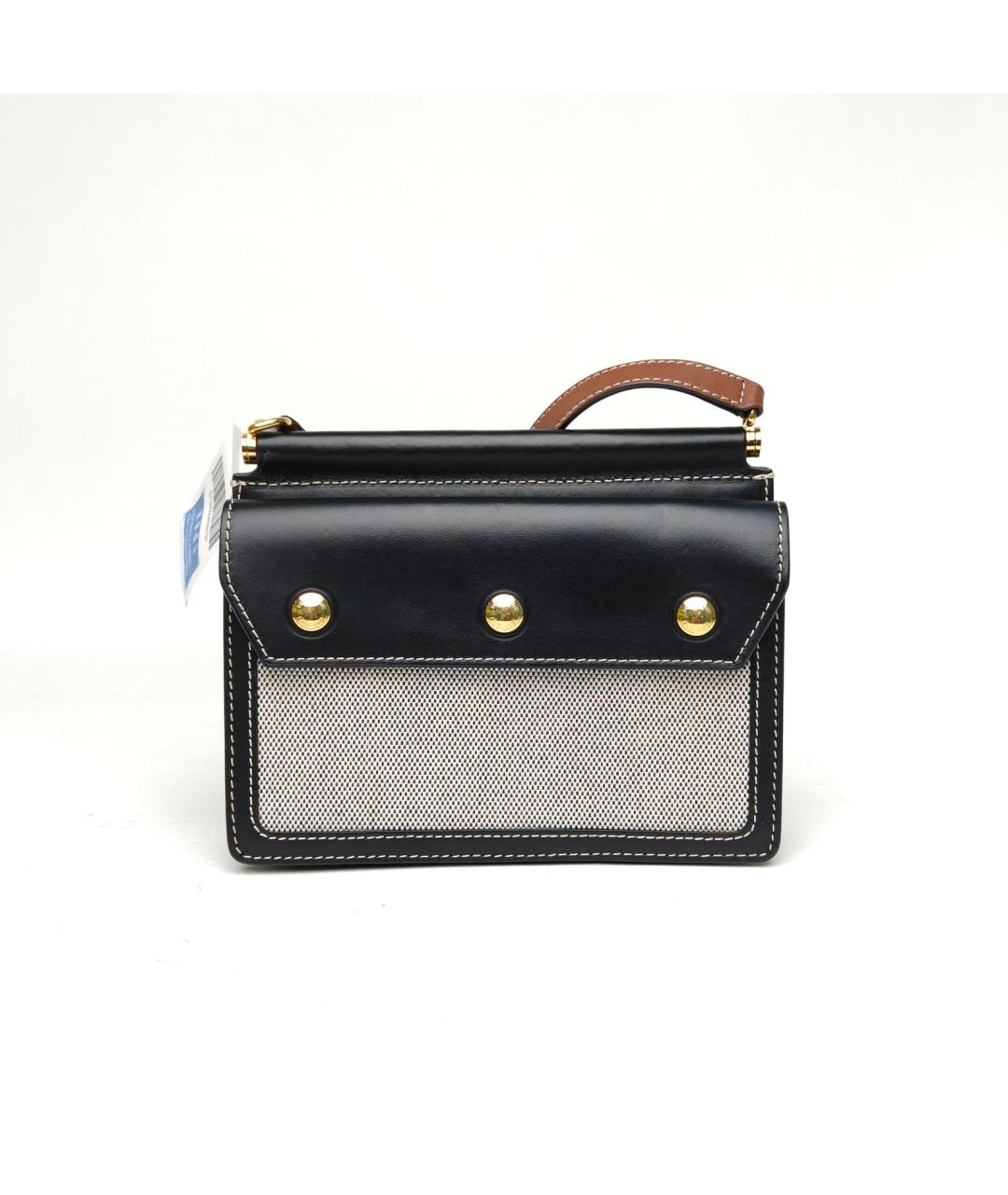 BURBERRY Черная кожаная сумка через плечо, фото 4