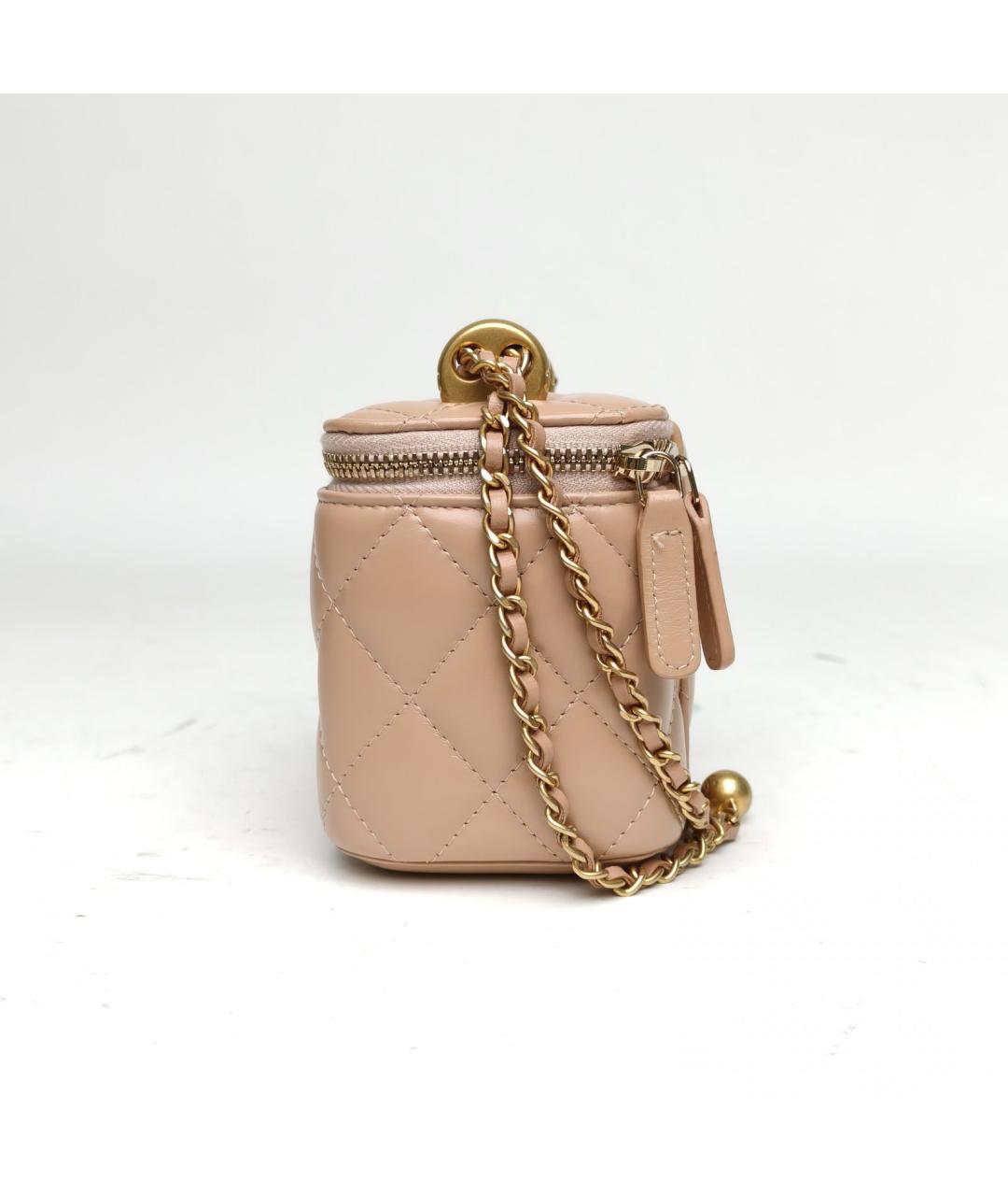 CHANEL Розовая кожаная сумка через плечо, фото 3