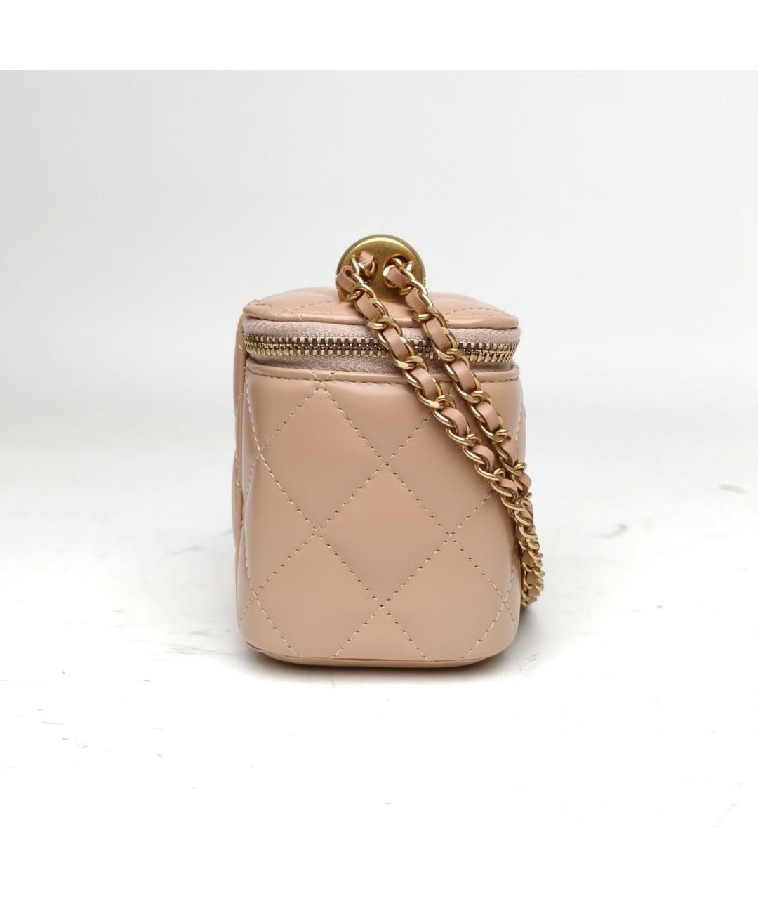 CHANEL Розовая кожаная сумка через плечо, фото 5