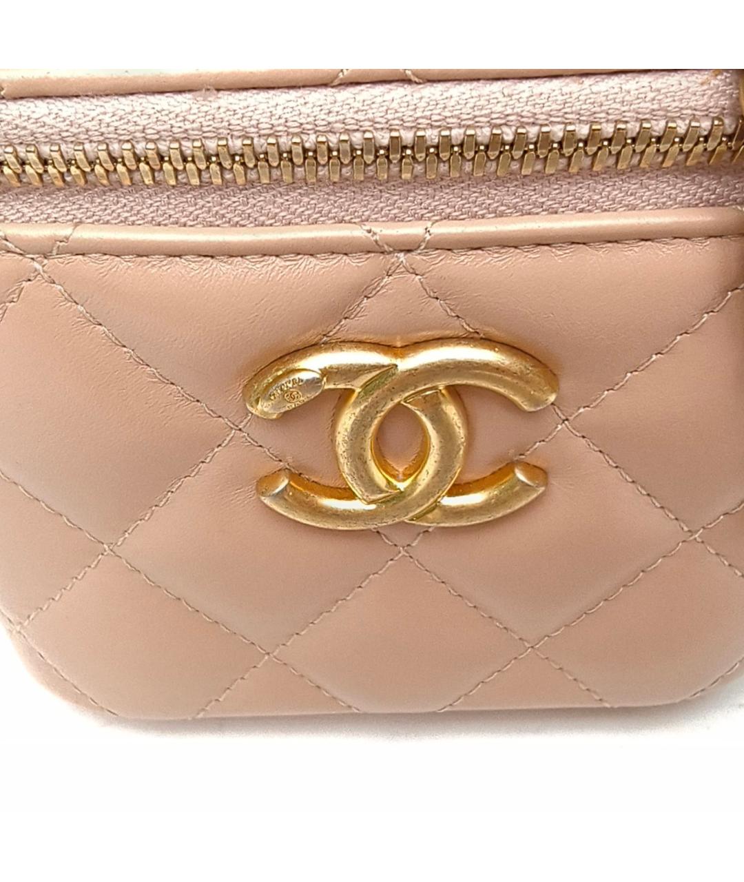 CHANEL Розовая кожаная сумка через плечо, фото 7