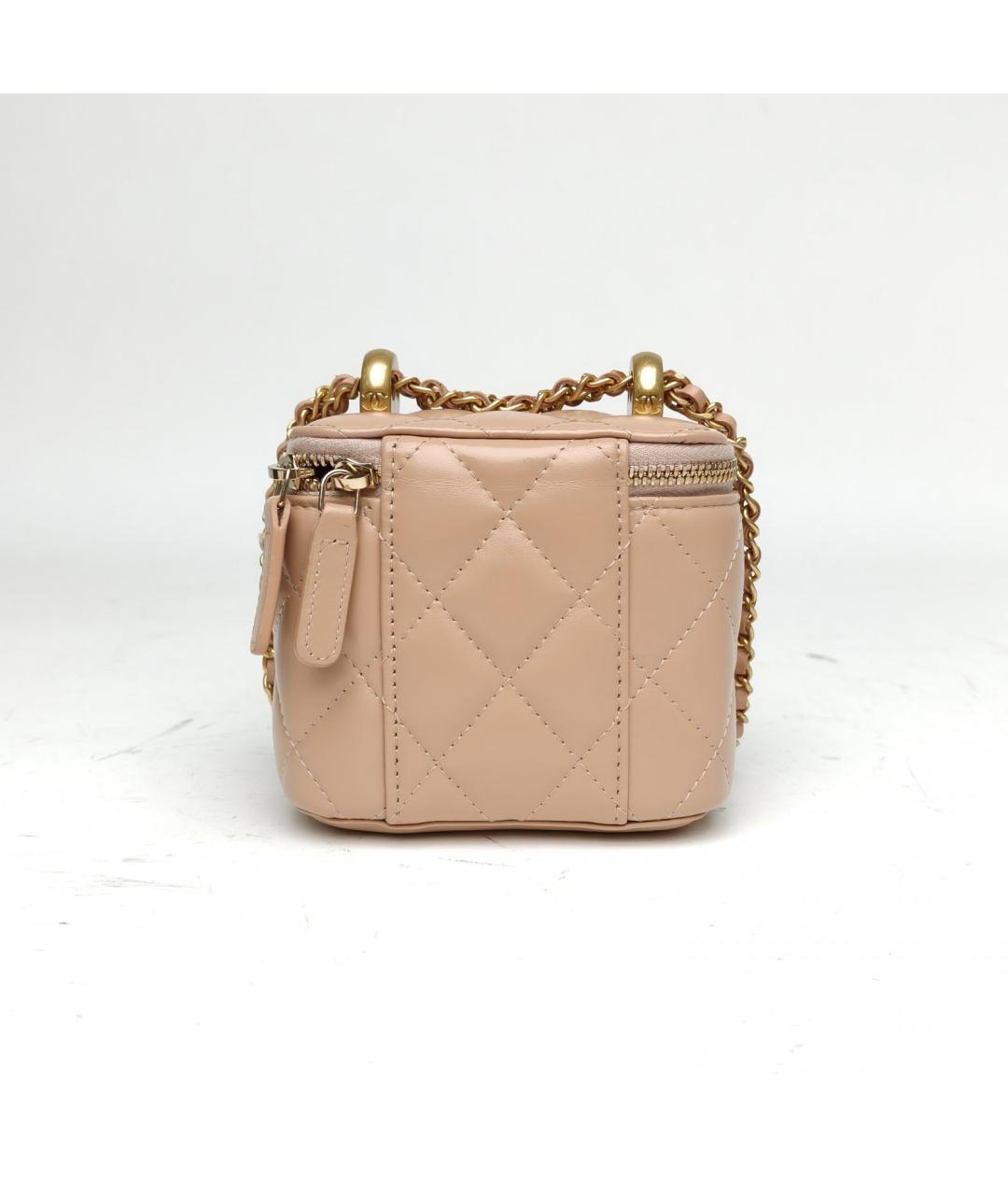 CHANEL Розовая кожаная сумка через плечо, фото 4