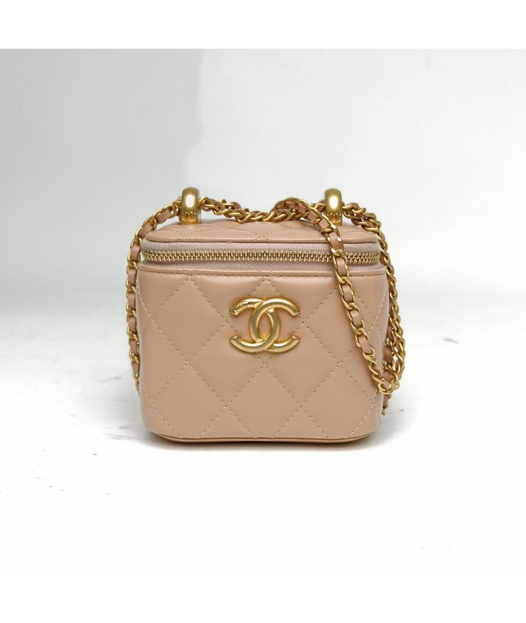 CHANEL Розовая кожаная сумка через плечо, фото 2
