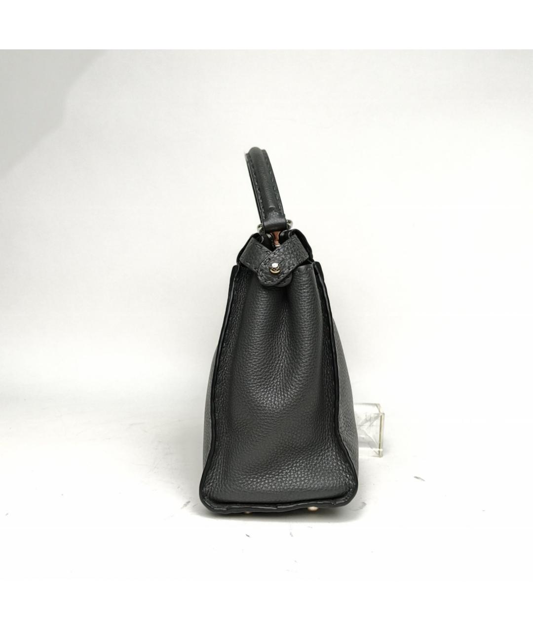 FENDI Серая кожаная сумка через плечо, фото 3