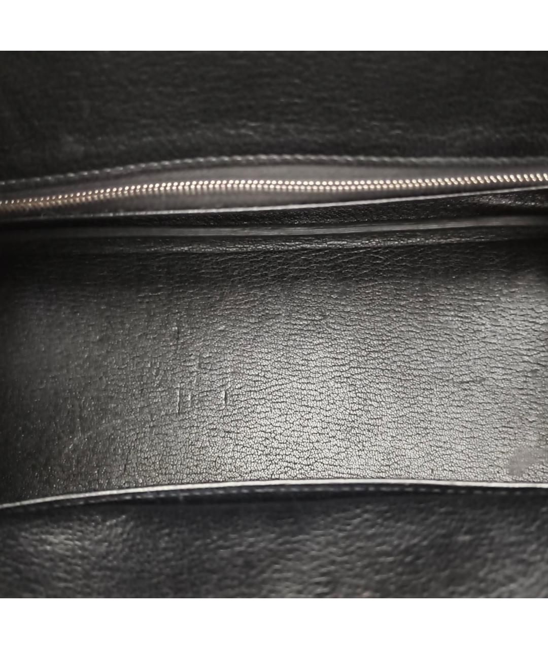 HERMES Черная кожаная сумка с короткими ручками, фото 8