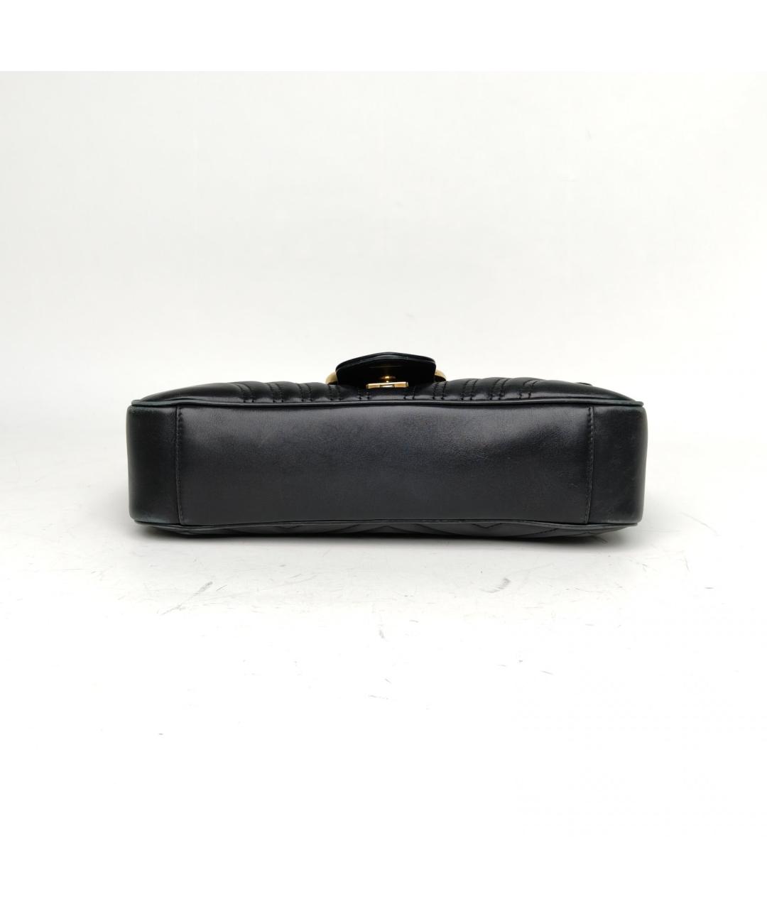 GUCCI Черная кожаная сумка через плечо, фото 6