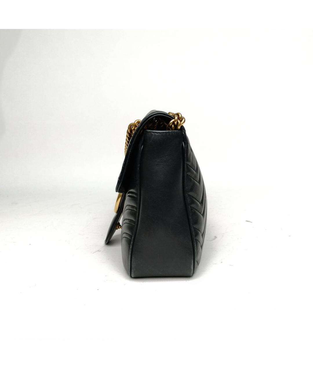 GUCCI Черная кожаная сумка через плечо, фото 3