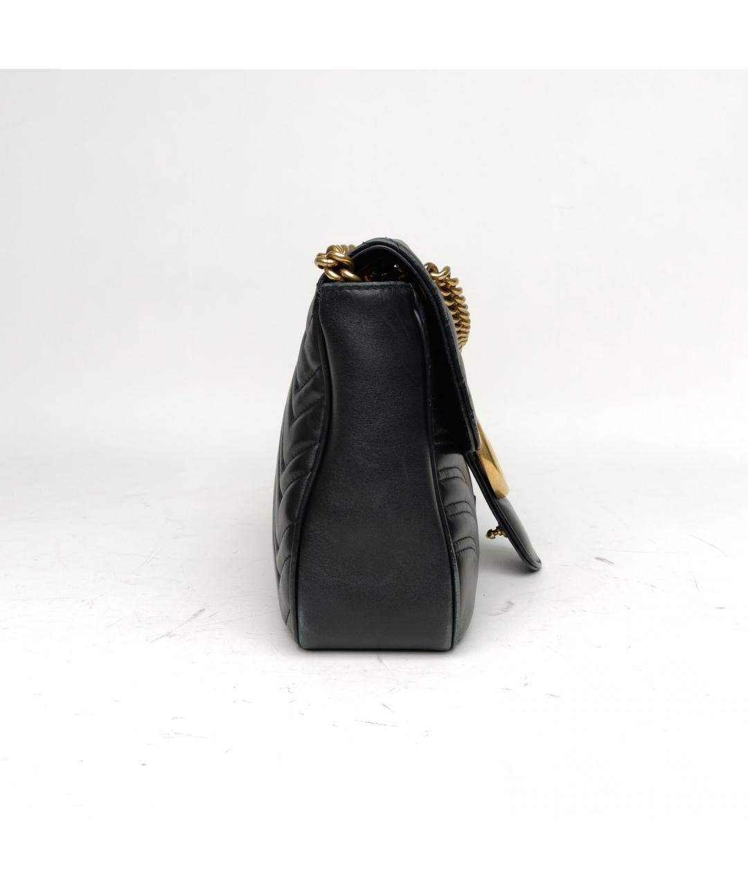 GUCCI Черная кожаная сумка через плечо, фото 5