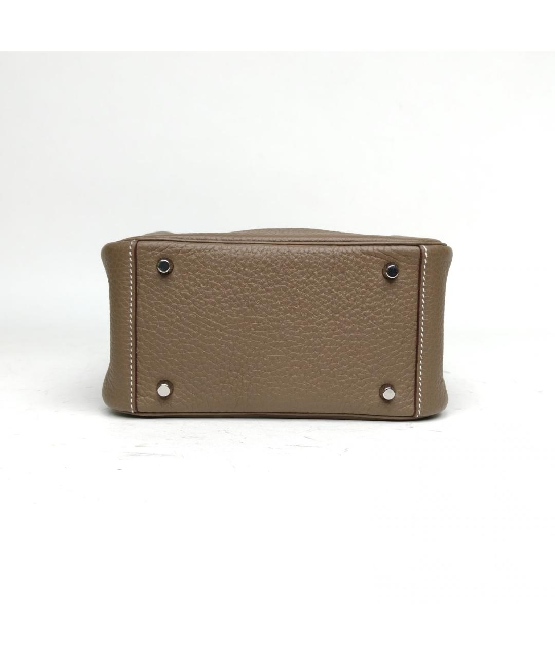 HERMES Коричневая кожаная сумка через плечо, фото 5