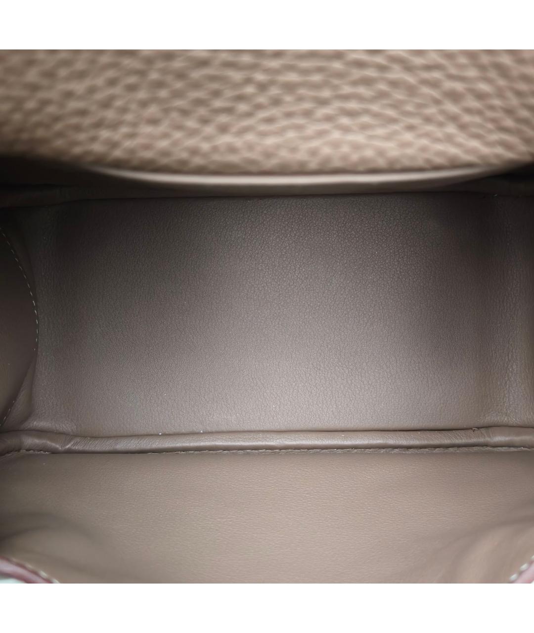 HERMES Коричневая кожаная сумка через плечо, фото 7