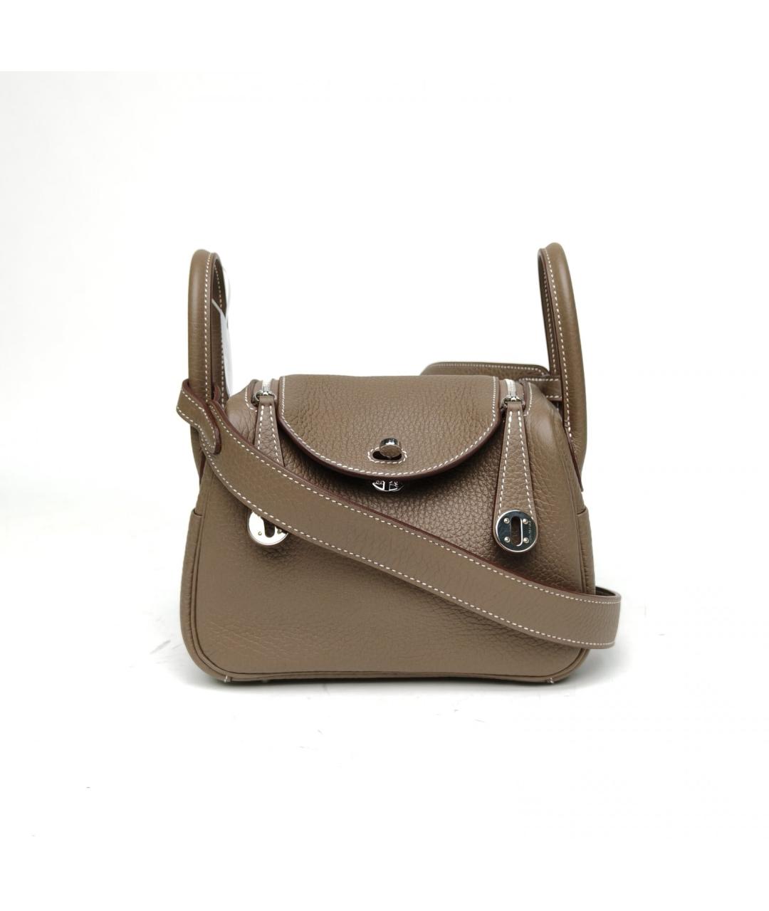 HERMES Коричневая кожаная сумка через плечо, фото 2