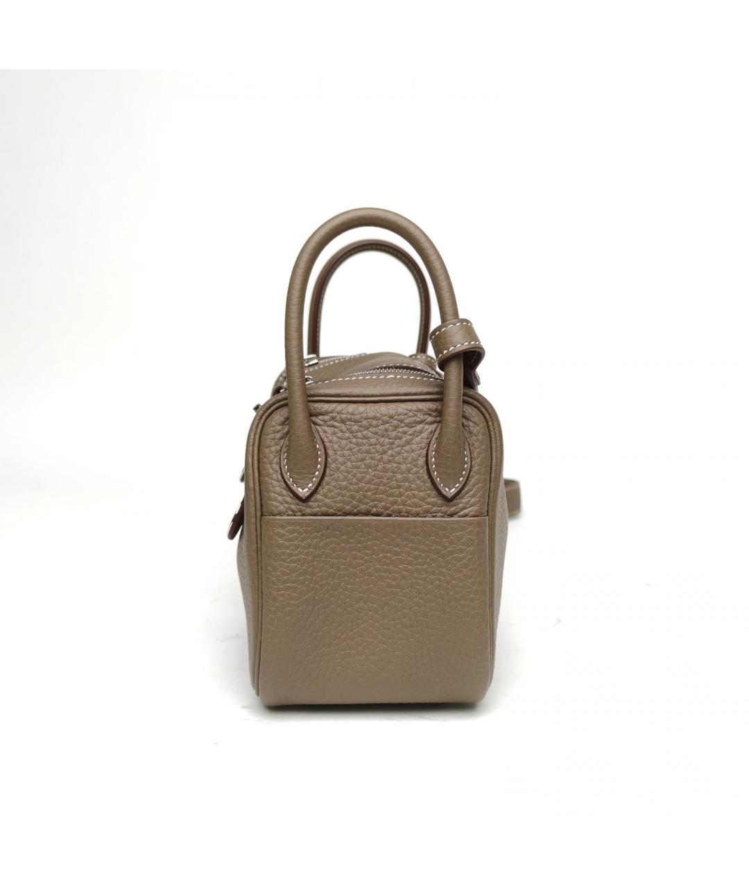 HERMES Коричневая кожаная сумка через плечо, фото 3