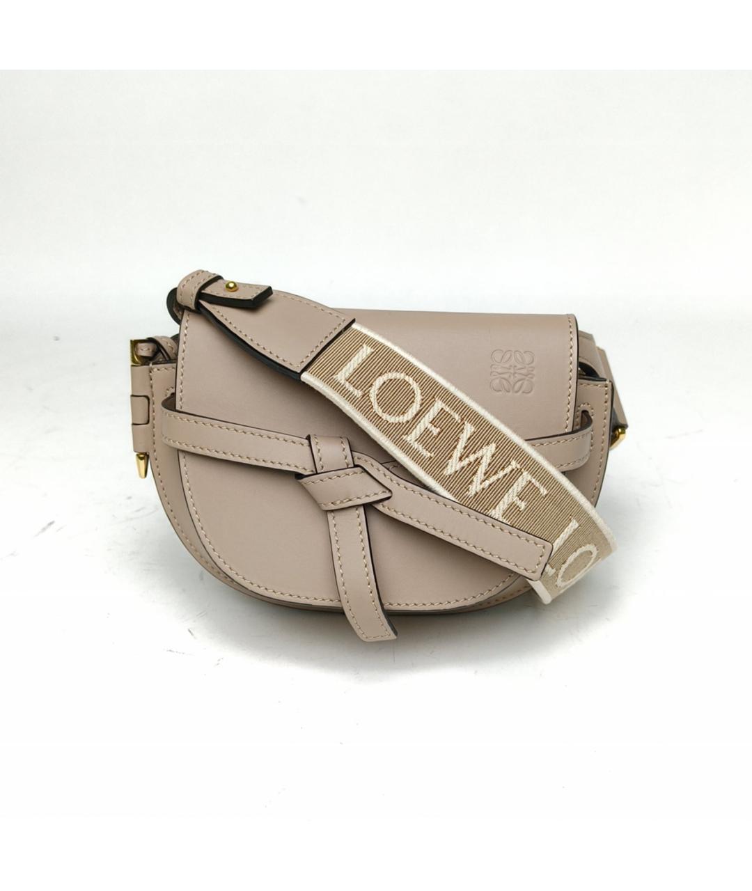 LOEWE Серая кожаная сумка через плечо, фото 2