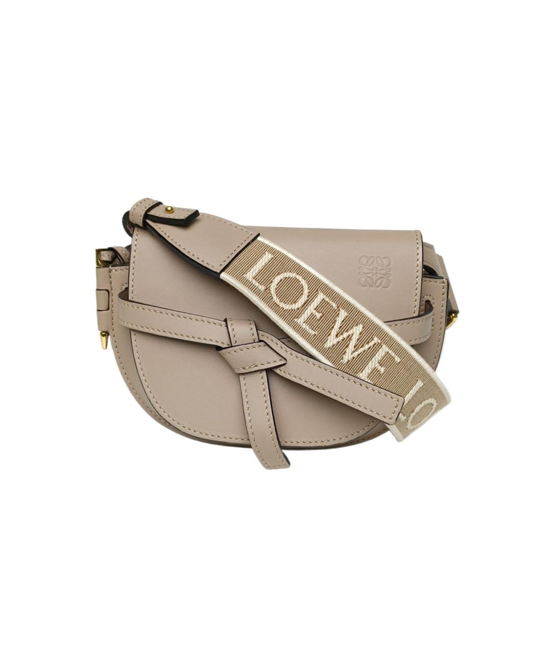 LOEWE Серая кожаная сумка через плечо, фото 10