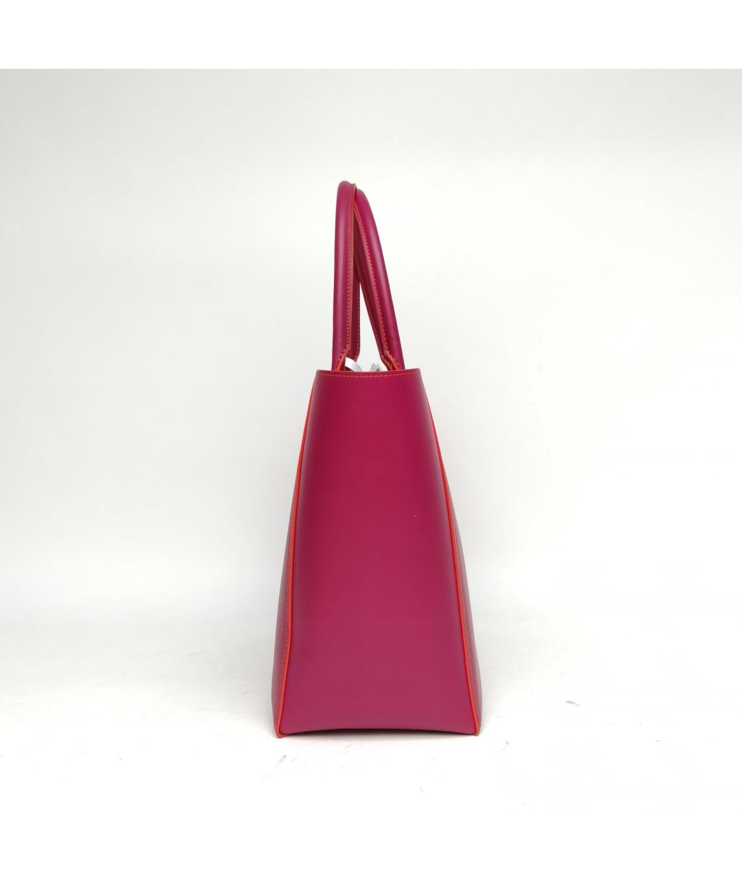 LOEWE Фуксия кожаная сумка с короткими ручками, фото 5