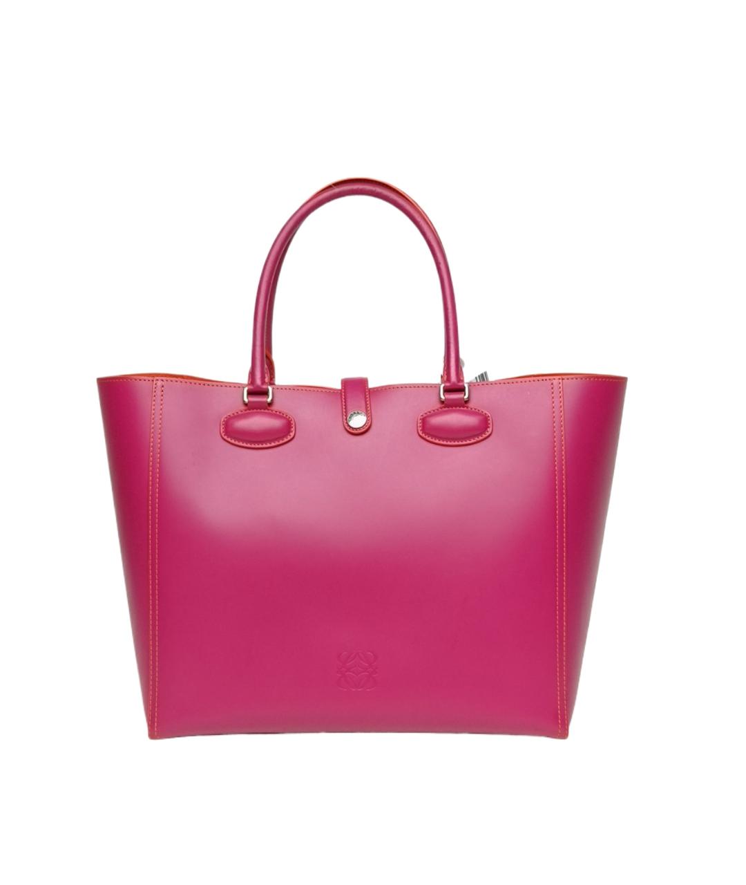 LOEWE Фуксия кожаная сумка с короткими ручками, фото 1