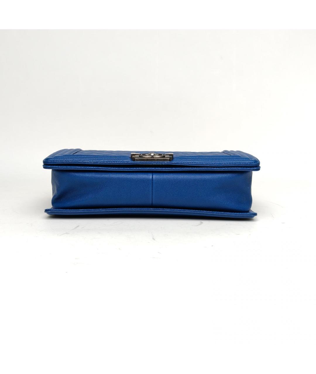 CHANEL Синяя кожаная сумка через плечо, фото 6