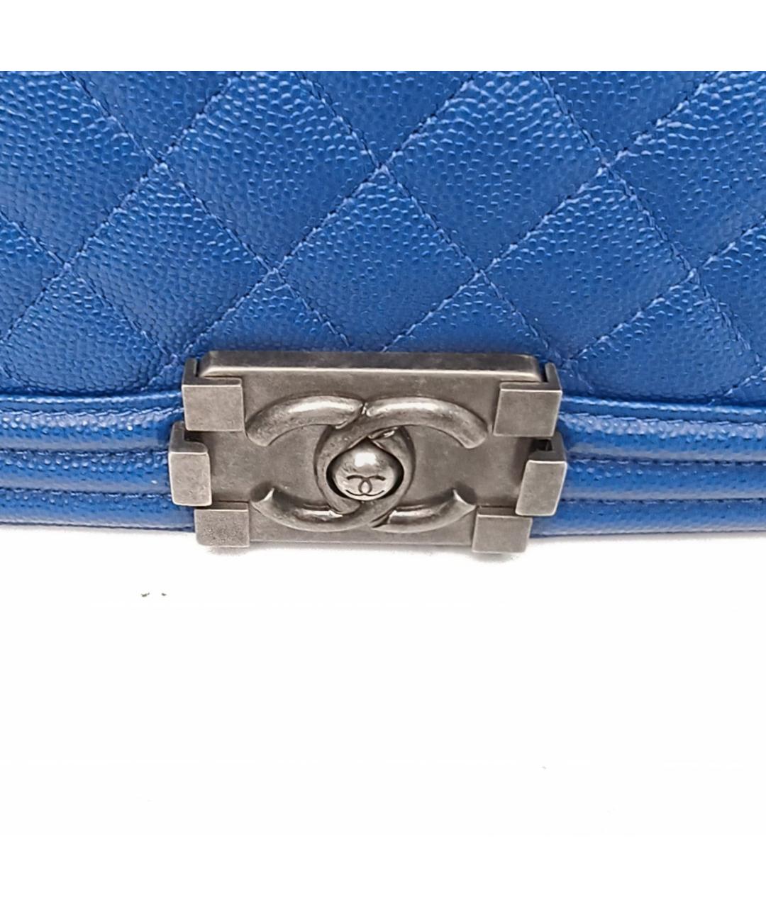 CHANEL Синяя кожаная сумка через плечо, фото 8