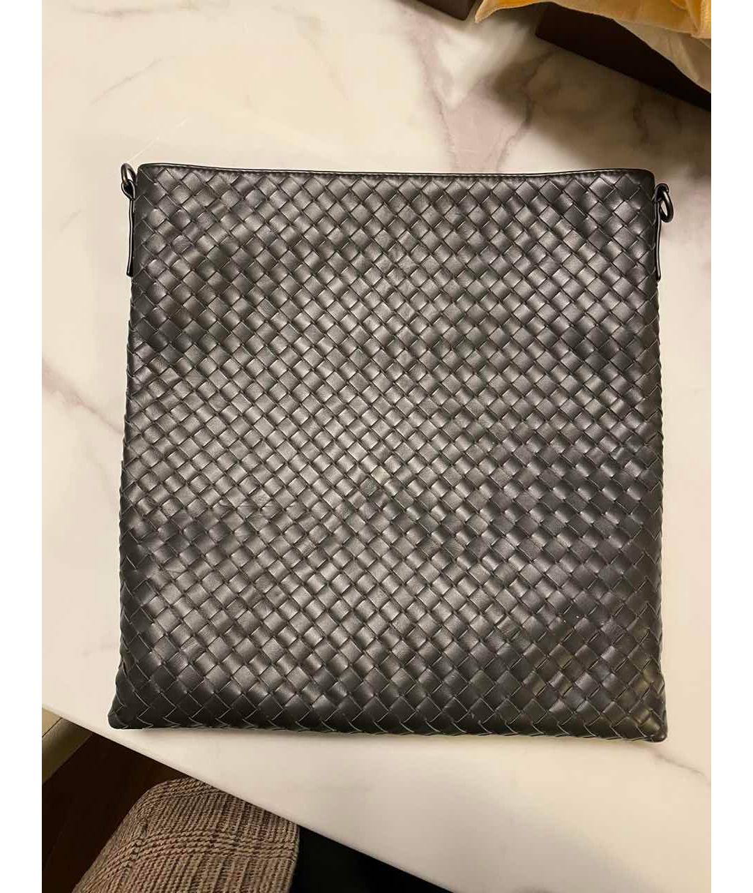 BOTTEGA VENETA Серая кожаная сумка через плечо, фото 8