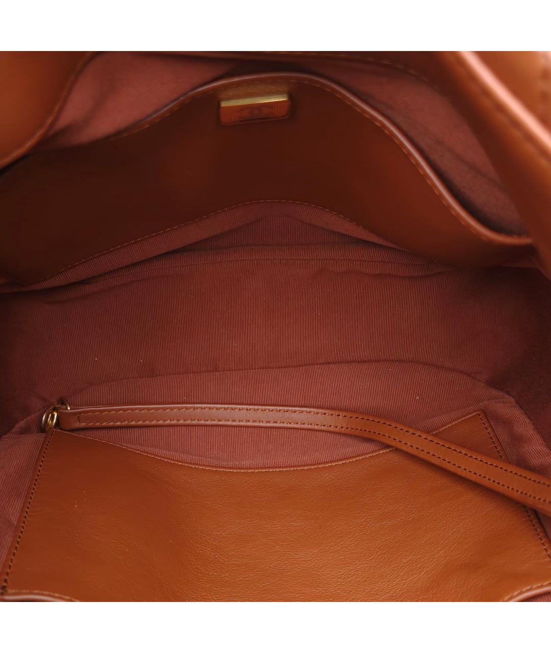 CHANEL Коричневая кожаная сумка через плечо, фото 8