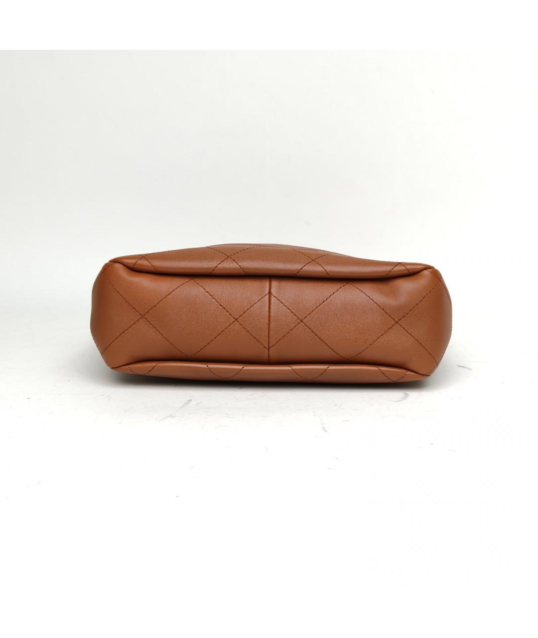CHANEL Коричневая кожаная сумка через плечо, фото 6