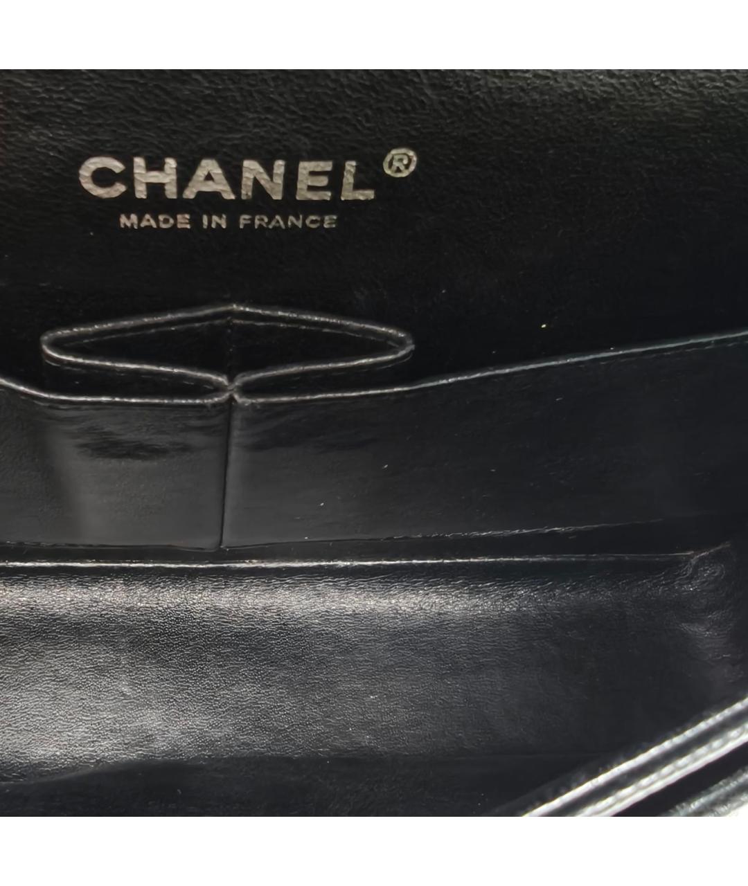 CHANEL Черная кожаная сумка через плечо, фото 7