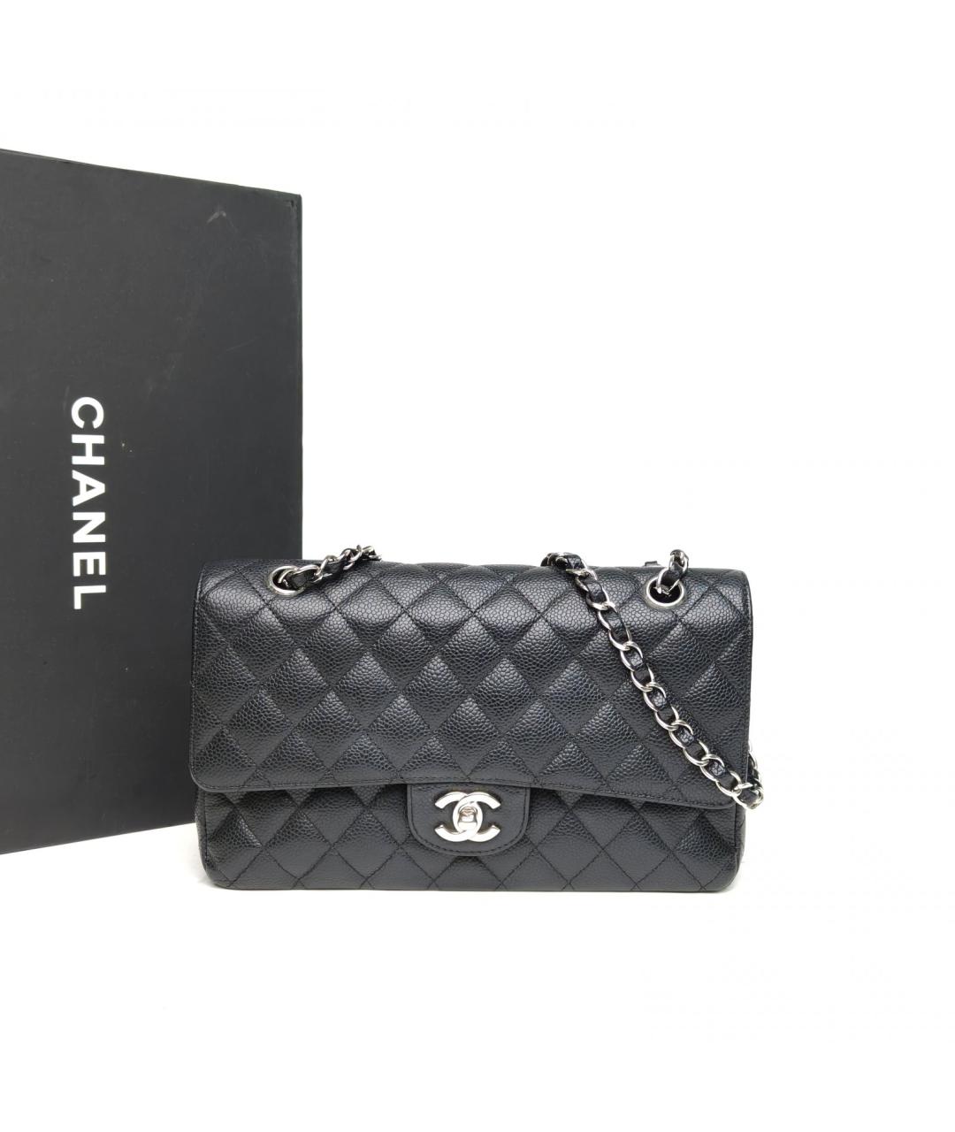 CHANEL Черная кожаная сумка через плечо, фото 9