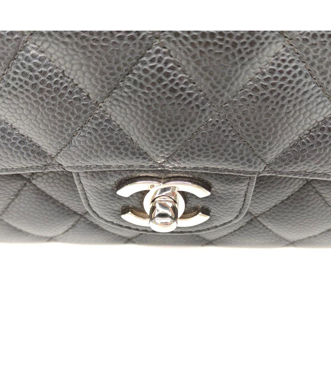 CHANEL Черная кожаная сумка через плечо, фото 8