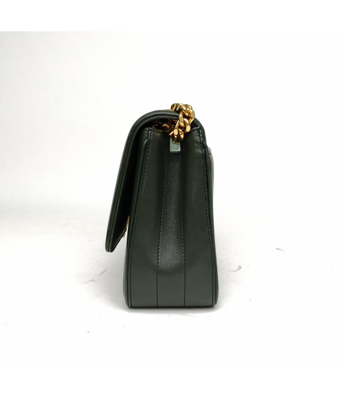 SAINT LAURENT Зеленая кожаная сумка через плечо, фото 3