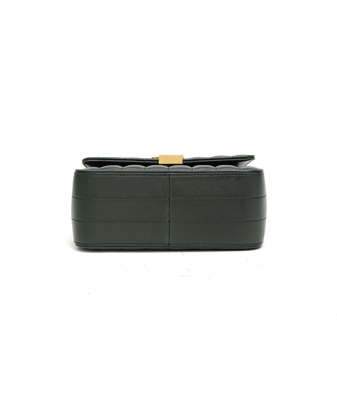 SAINT LAURENT Зеленая кожаная сумка через плечо, фото 6